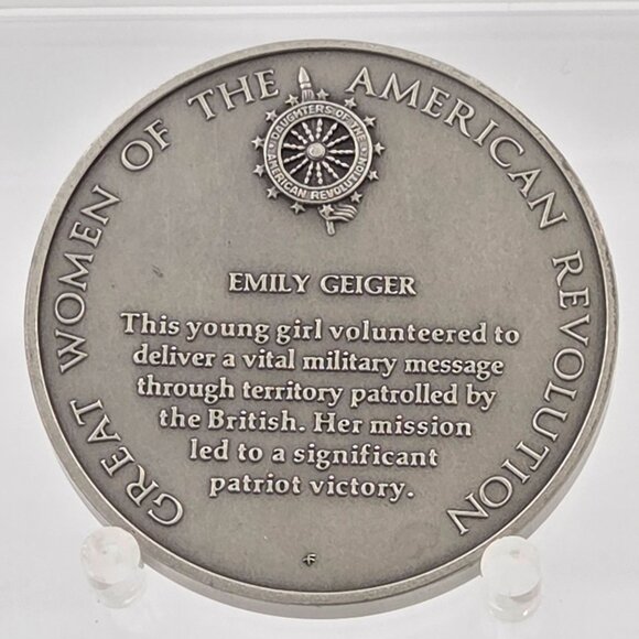 Emily Geiger The Great Women of the American Revolution Bicentennial Medals - Picture 2 of 3